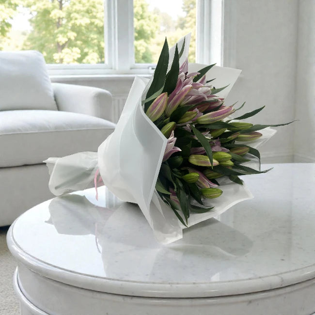 10 Lilium Pink Bouquet