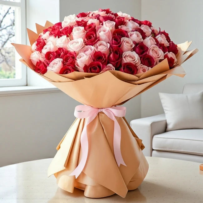 200 Mixed Roses Bouquet