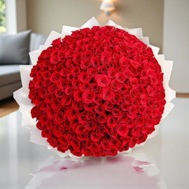 200 Red Roses Bouquet