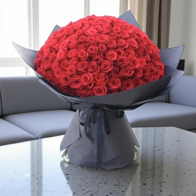 300 Red Roses Bouquet
