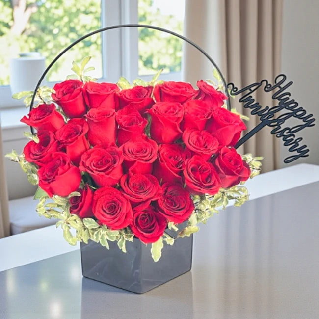 Anniversary Red Rose Box