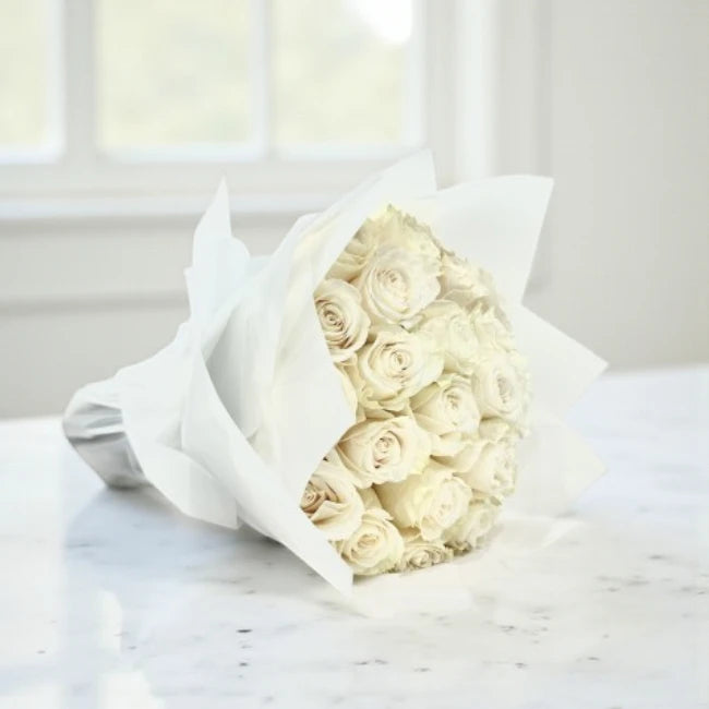Beautiful White Rose Bouquet
