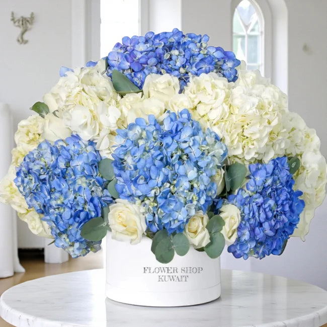 Blue & White Flower Box