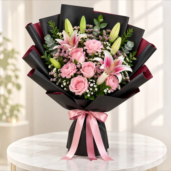 Blushing Lily Romance Bouquet