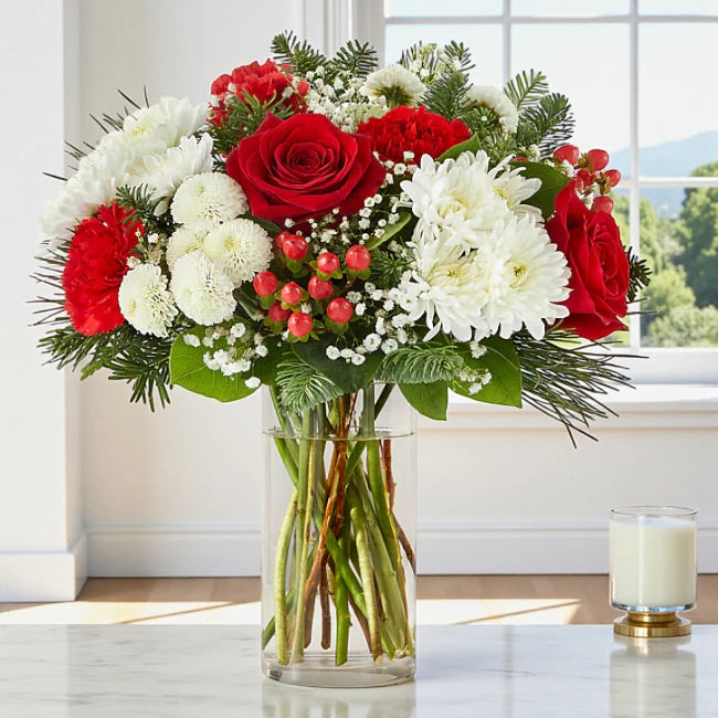 Christmas Grand Floral Vase