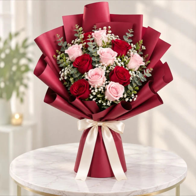 Crimson Blush Romance Bouquet