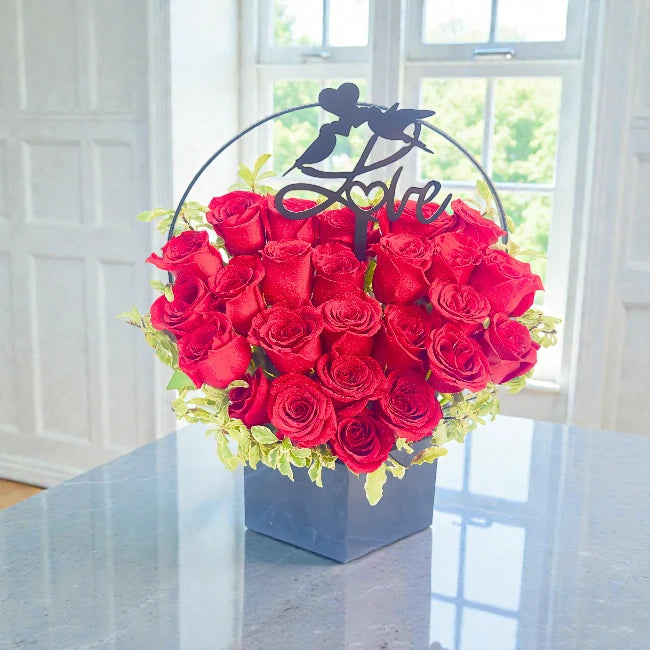 Elegant Red Rose Box