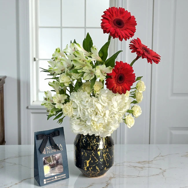 Festive Floral Chocolate Gift