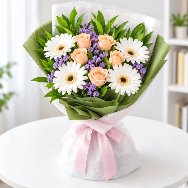 Gerbera & Roses Bouquet