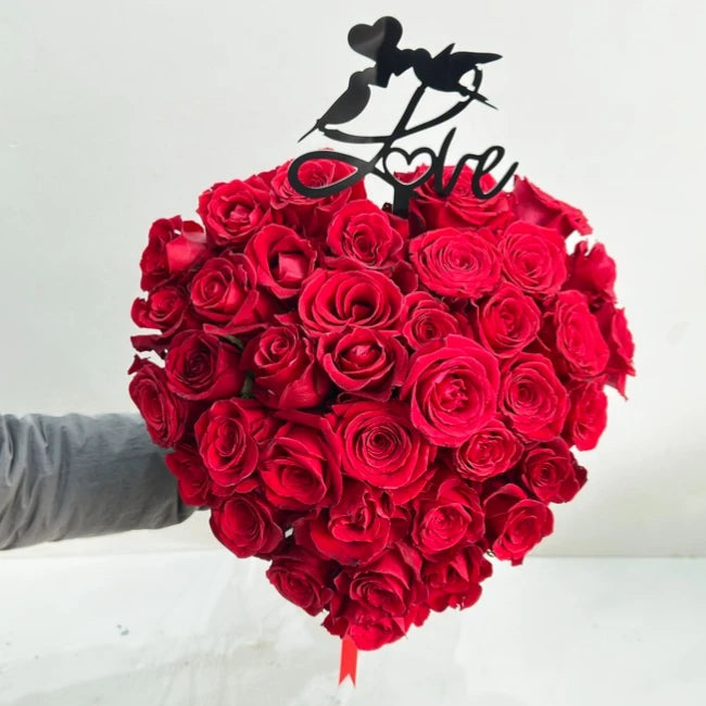Heart Shaped Red Roses
