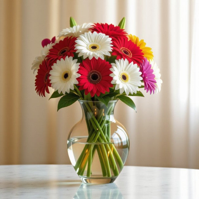 Mixed Gerbera Vase