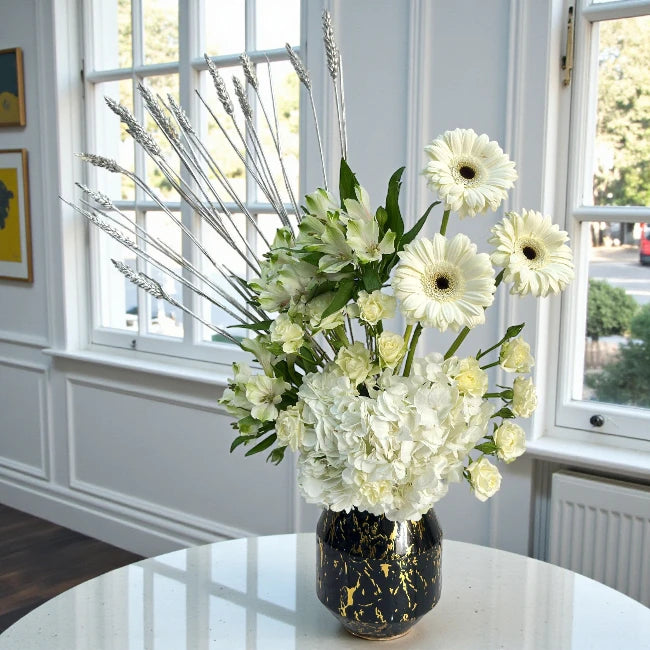 Mixed White Flower Vase