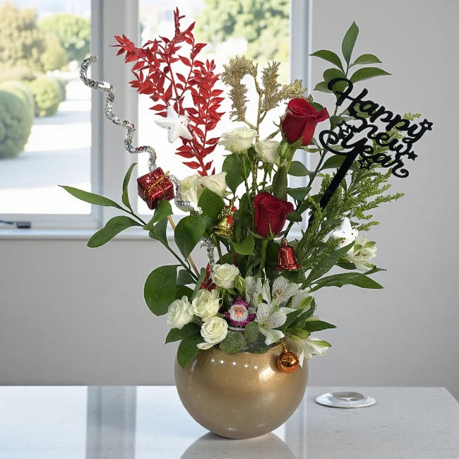 New Year Gold Vase
