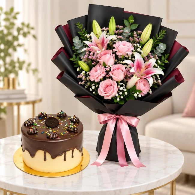 Pink Lily Chocolate Celebration