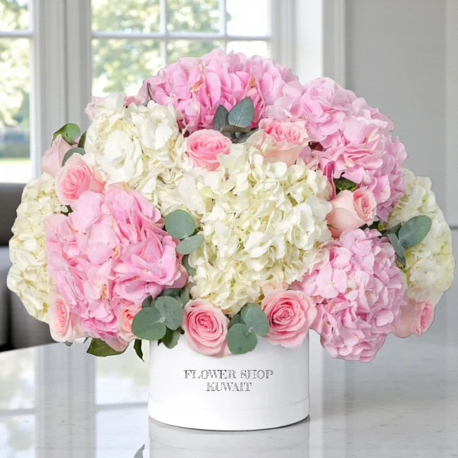 Pink & White Flower Box