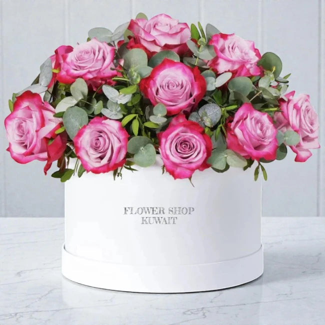 Valentine Purple Roses Box