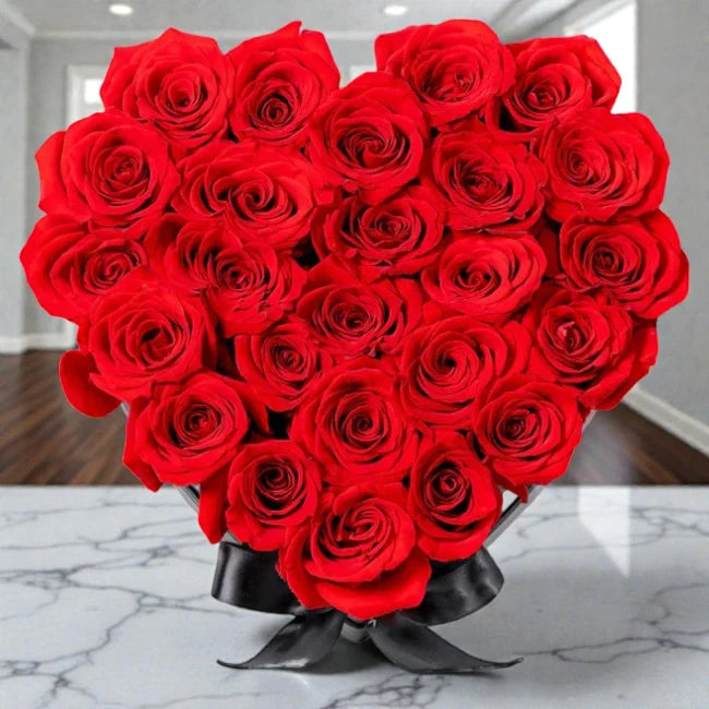 Valentine Red Roses Heart