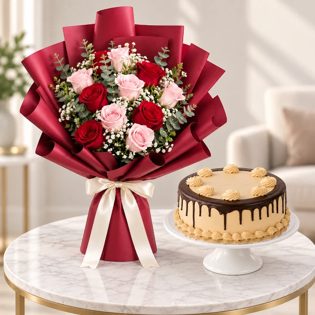 Velvet Roses Cake Delight